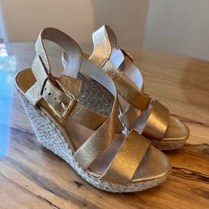 Michael Kors Giovanna Wedge Sandals - Size 9 - Nearly New